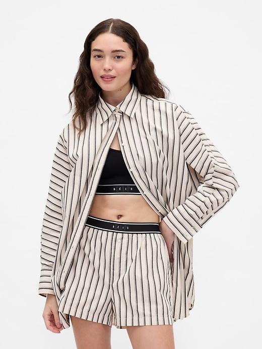 gap × béis poplin dolman big shirt