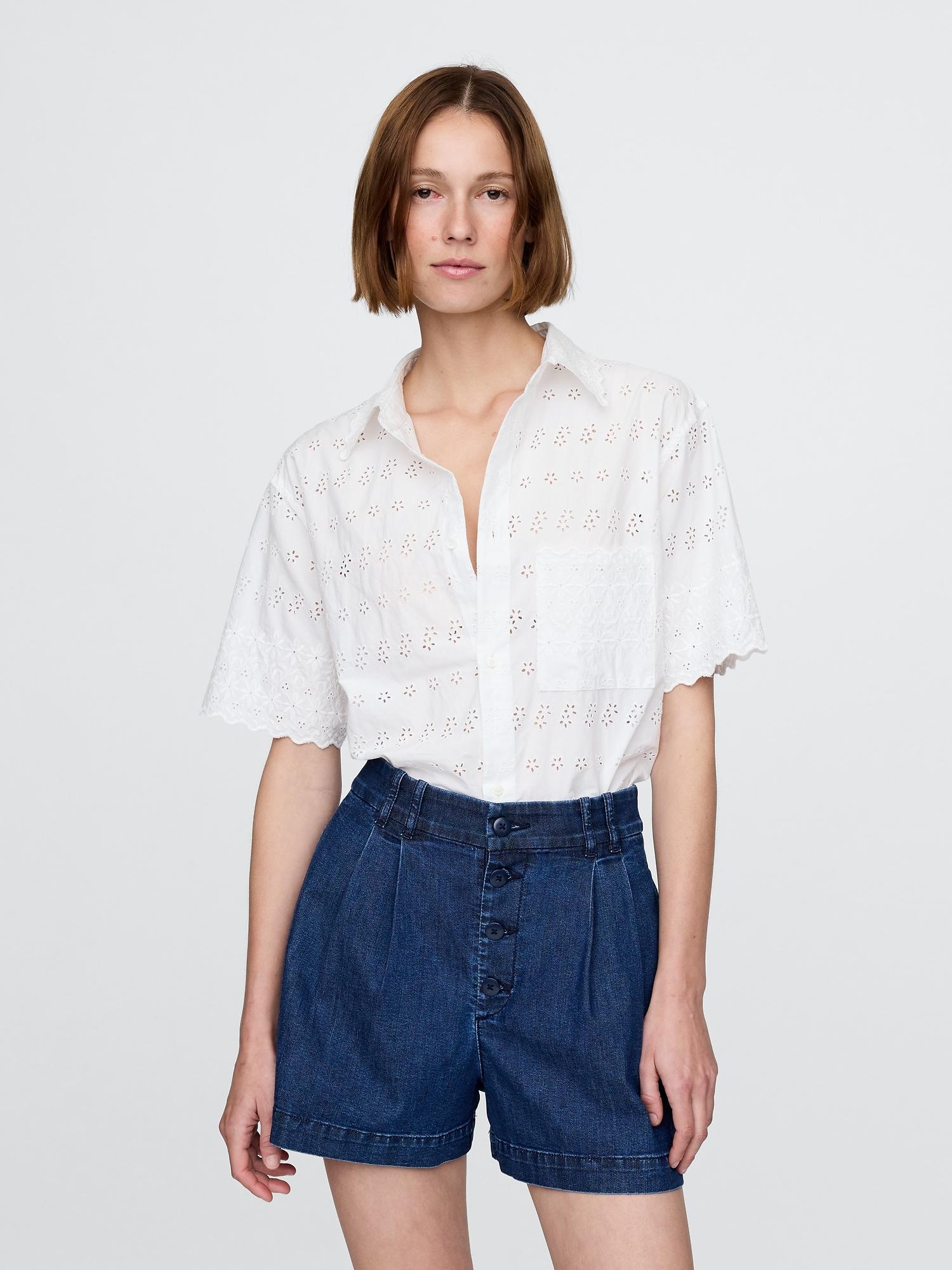 gap × dôen eyelet shirt