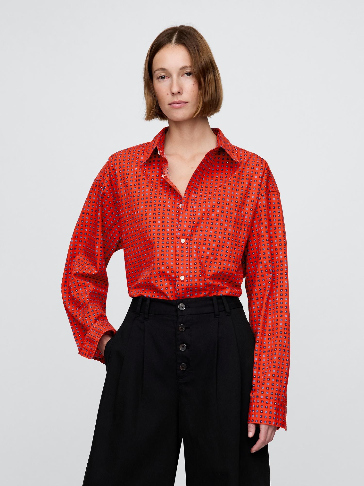 gap × dôen organic cotton poplin big shirt
