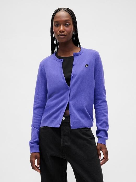 gap × disney tim burton’s the nightmare before christmas cashsoft skull cardigan