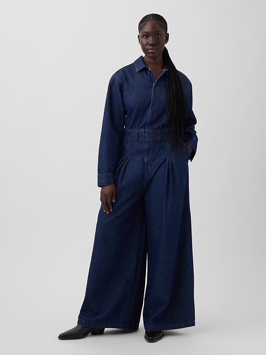 gap × hfr denim jumpsuit by latouché