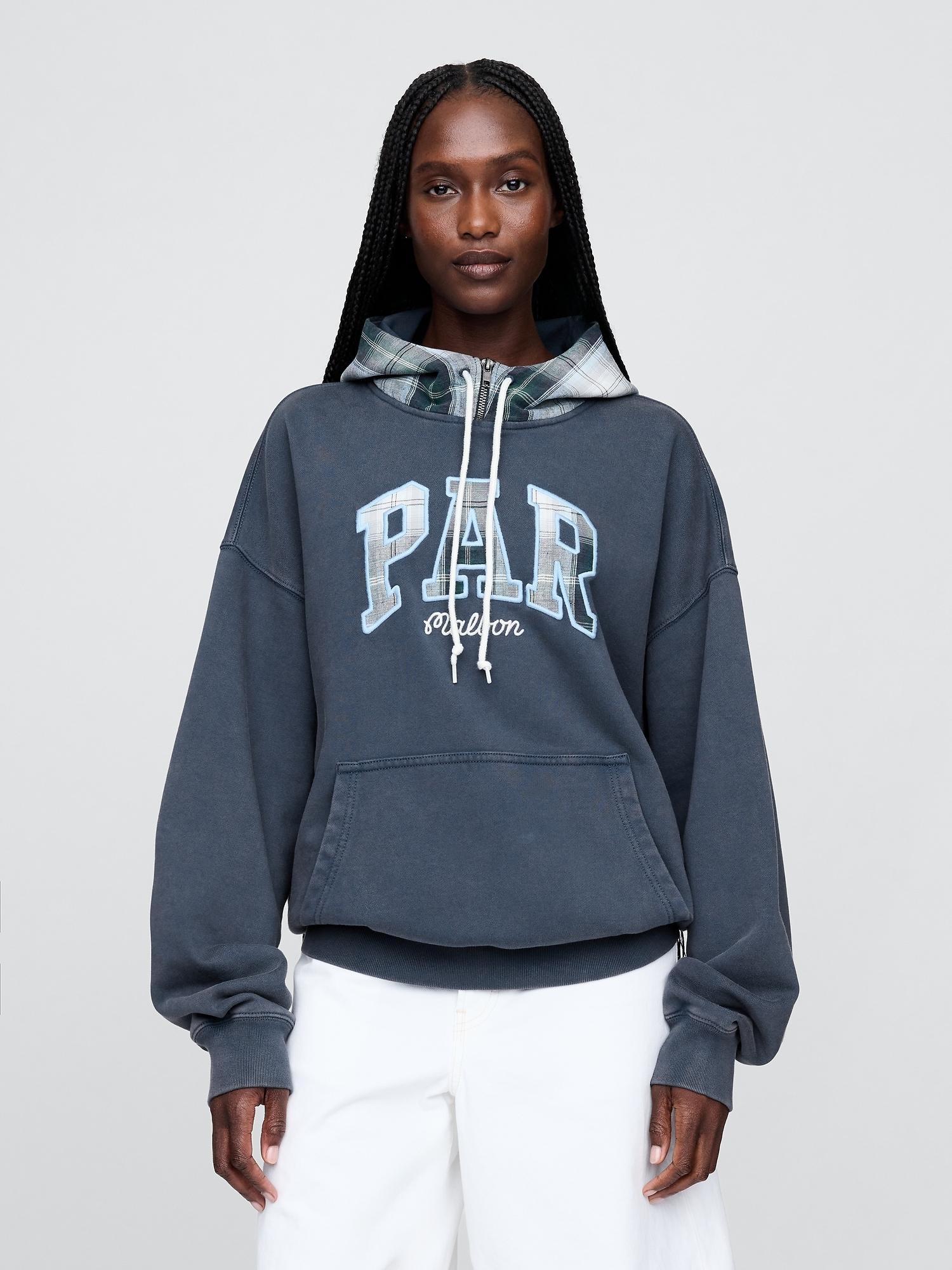 gap × malbon heavyweight french terry logo hoodie