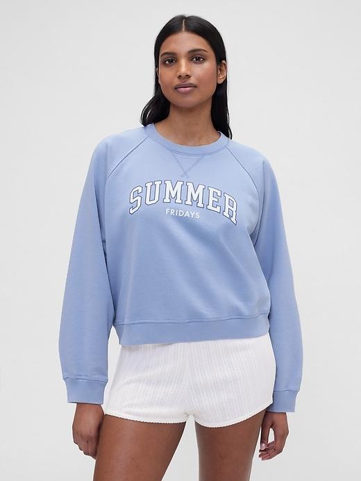 gap × summer fridays oversized raglan logo sweatshirt