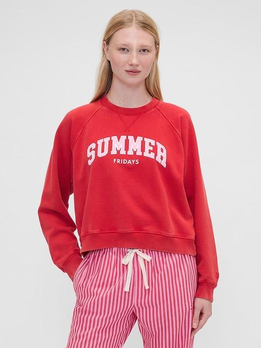 gap × summer fridays oversized raglan logo sweatshirt