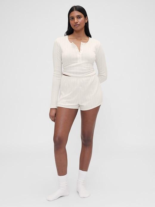 gap × summer fridays pointelle pj shorts