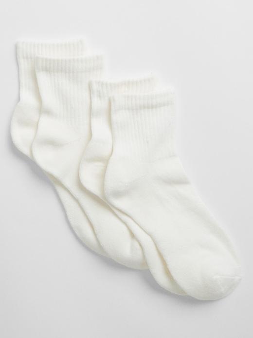 gap logo quarter crew socks (2-pack)