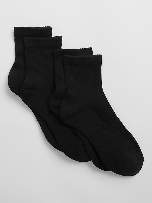 gap logo quarter crew socks (2-pack)