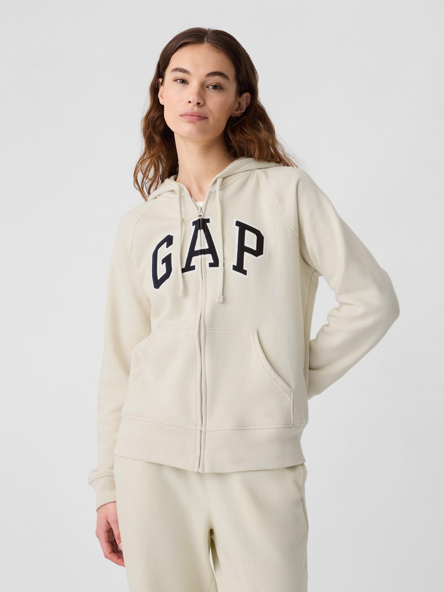 gap logo zip hoodie