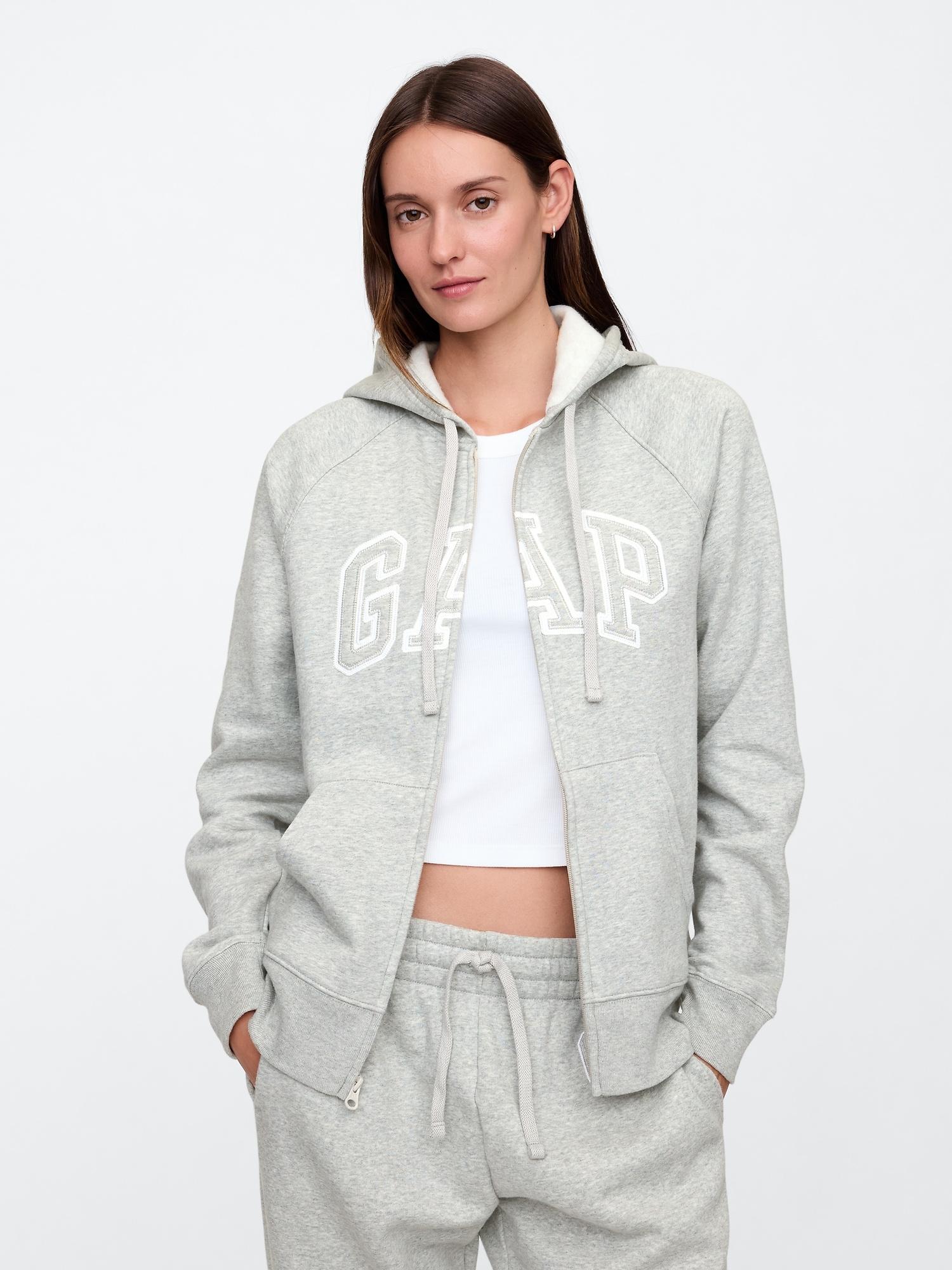 gap logo zip hoodie
