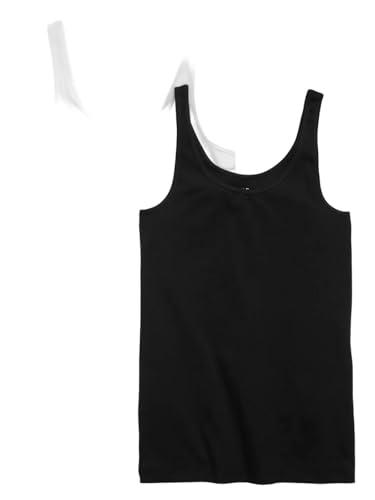 gap women's 2-pack favorite tank top, true black, x-small