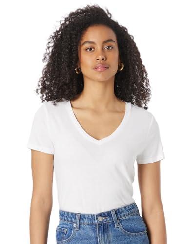 gap womens favorite v-neck tee t-shirt, white, x-large us