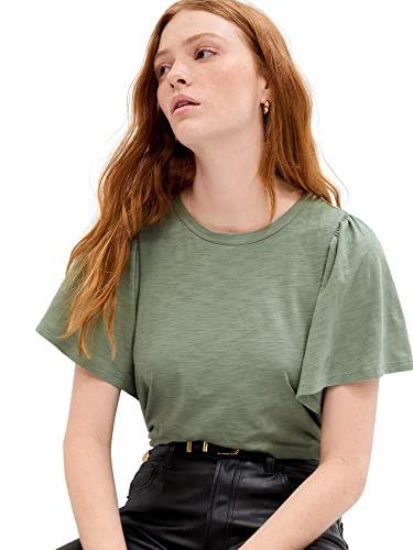 gap womens flutter sleeve tshirt gasoline green s