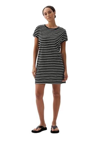 gap womens relaxed pocket t-shirt dress black stripe m
