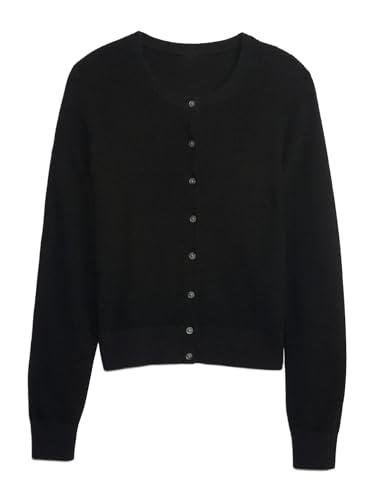 gap womens ribbed cardigan true black l