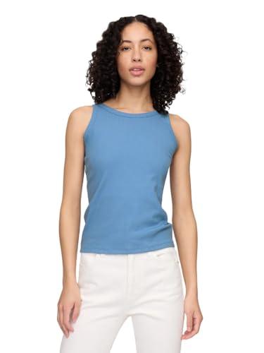 gap womens ribbed high neck tank soft cornflower m