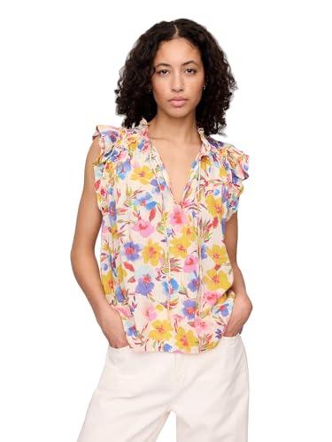 gap womens ruffle woven top multi floral xl
