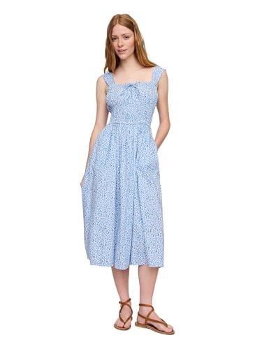 gap womens sleeveless midi dress light blue floral xl