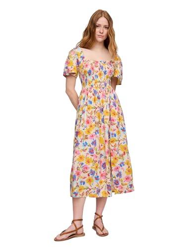 gap womens smocked midi dress sp multi floral xs