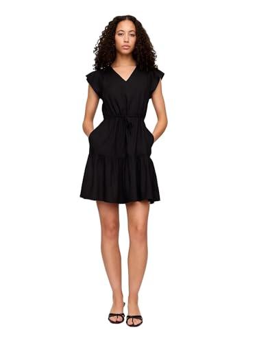 gap womens tie waist mini dress black l