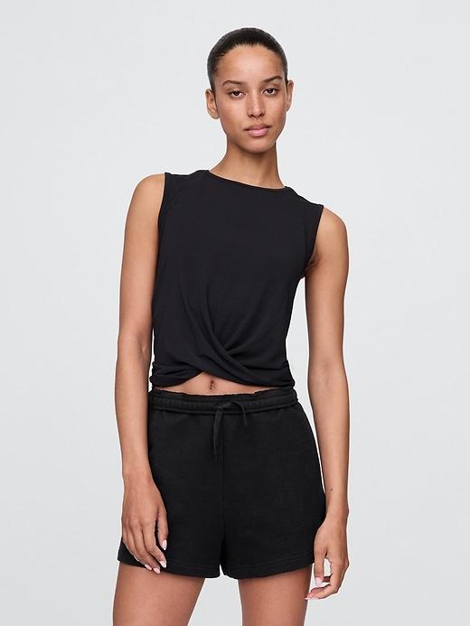 gapfit breathe twist-front tank top