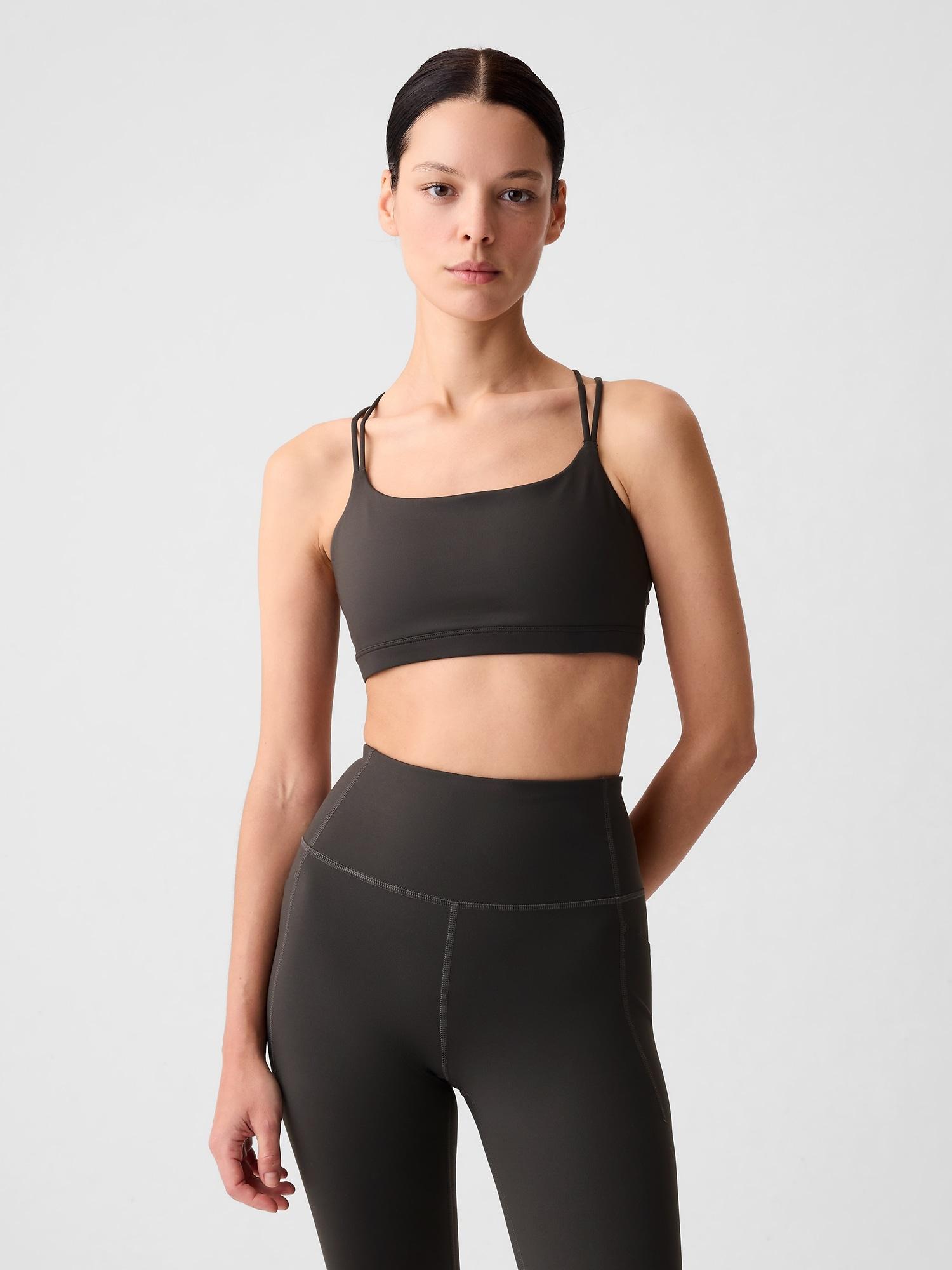 gapfit power medium impact strappy sports bra