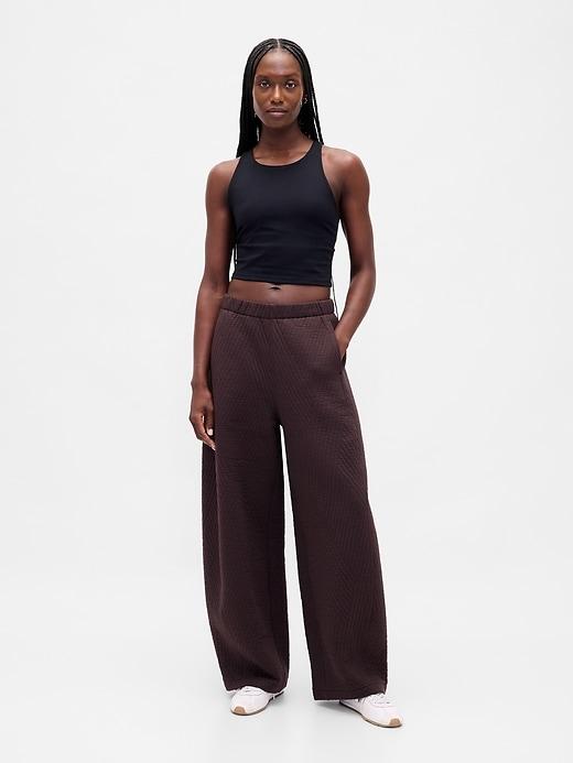 gapfit quilted jacquard barrel pants