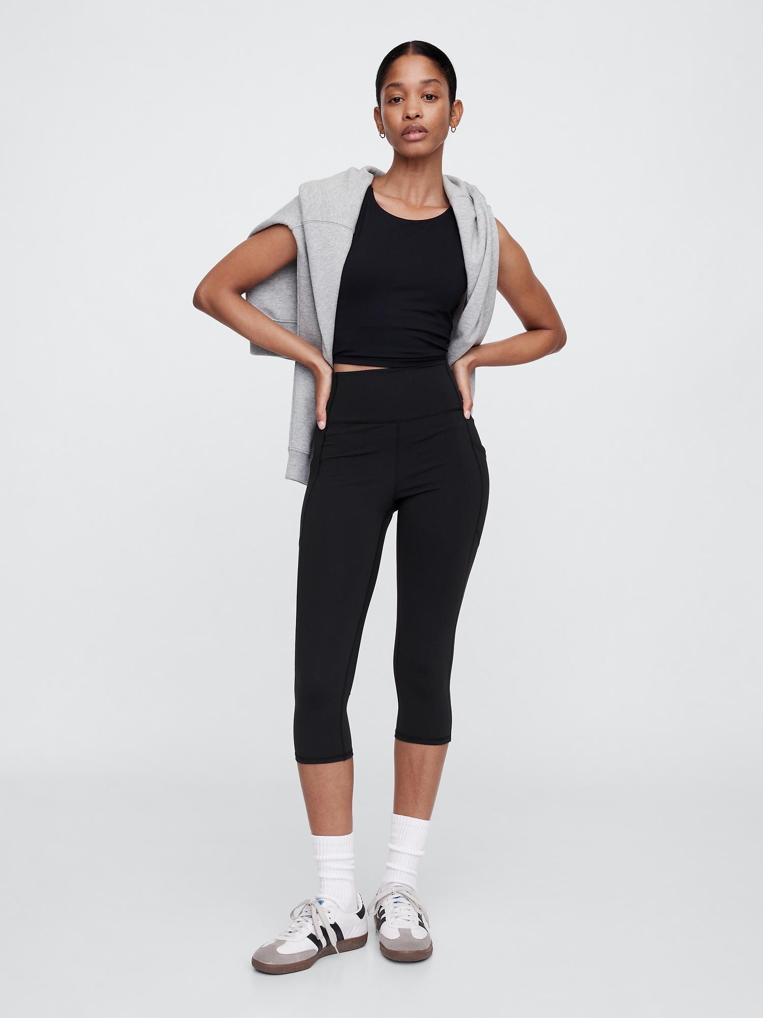 gapfit recycled sky high studio crop leggings