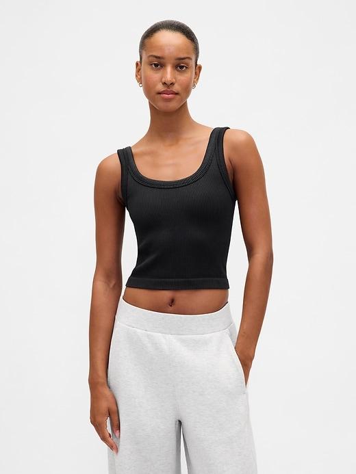gapfit seamless rib crop tank top