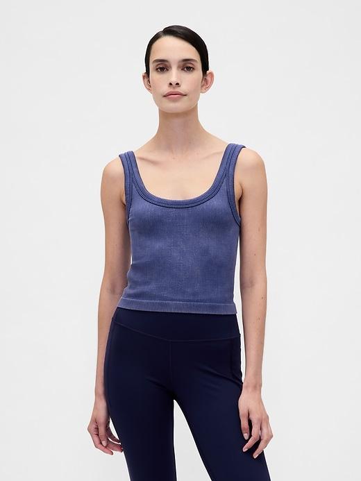 gapfit seamless rib crop tank top