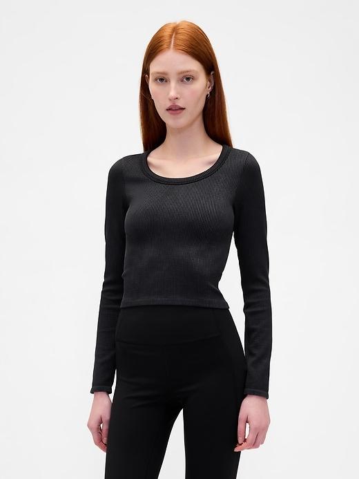 gapfit seamless rib crop top