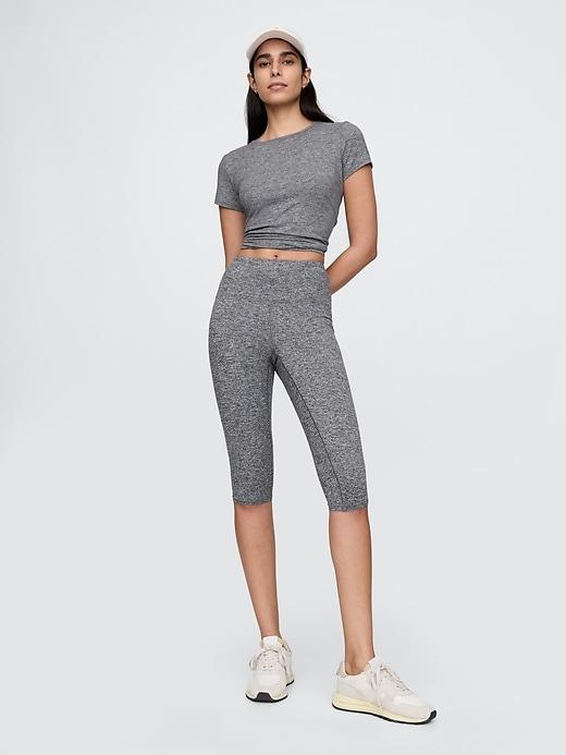 gapfit smooth high rise jersey crop leggings
