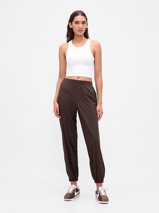 gapfit tech high rise zip-hem joggers