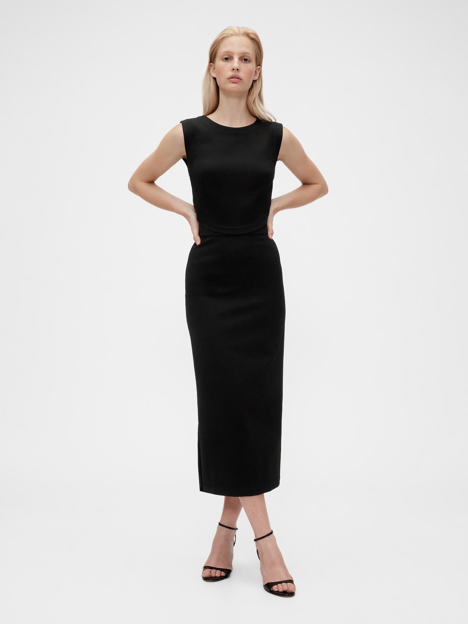 gapstudio jersey cut-out midi dress