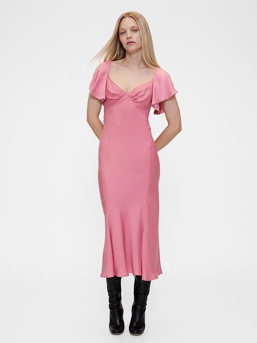 gapstudio satin midi dress