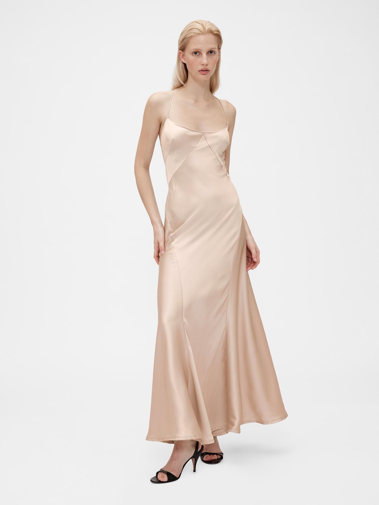 gapstudio satin slip dress