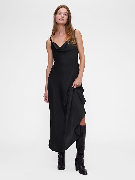 gapstudio satin slip maxi dress