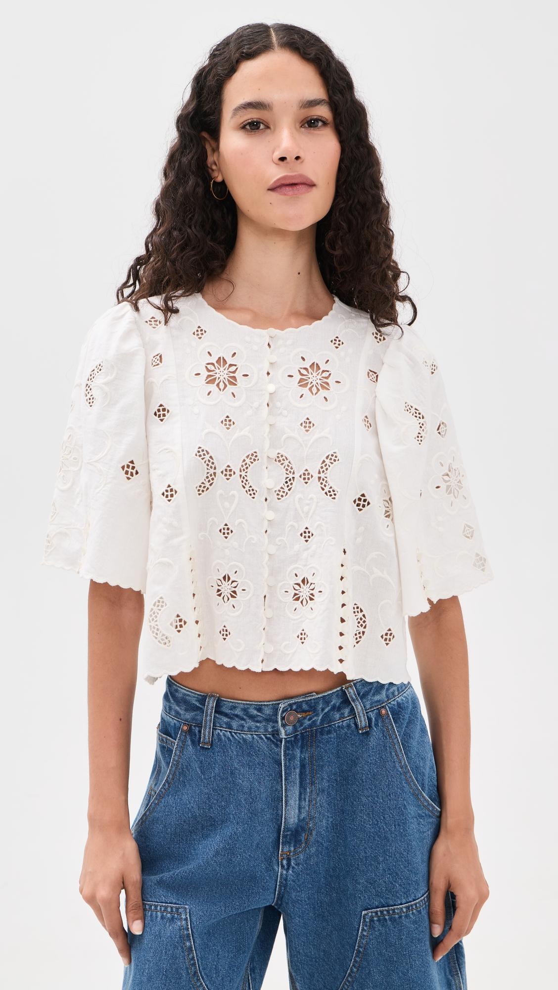 gardener embroidered top