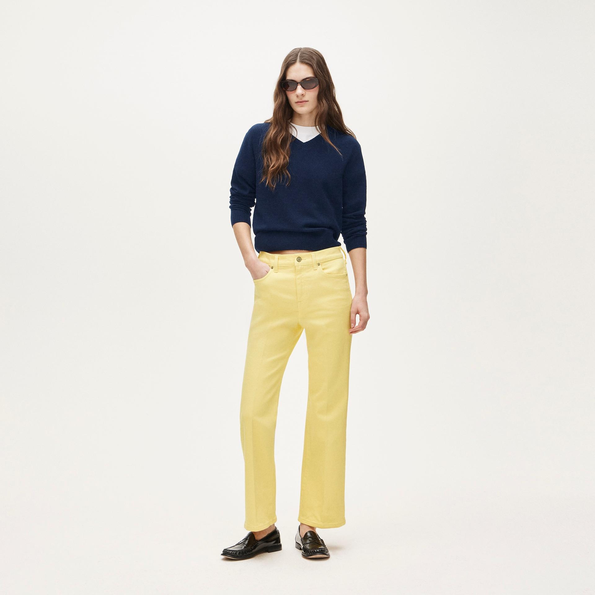 garment-dyed charley kickout cropped jean