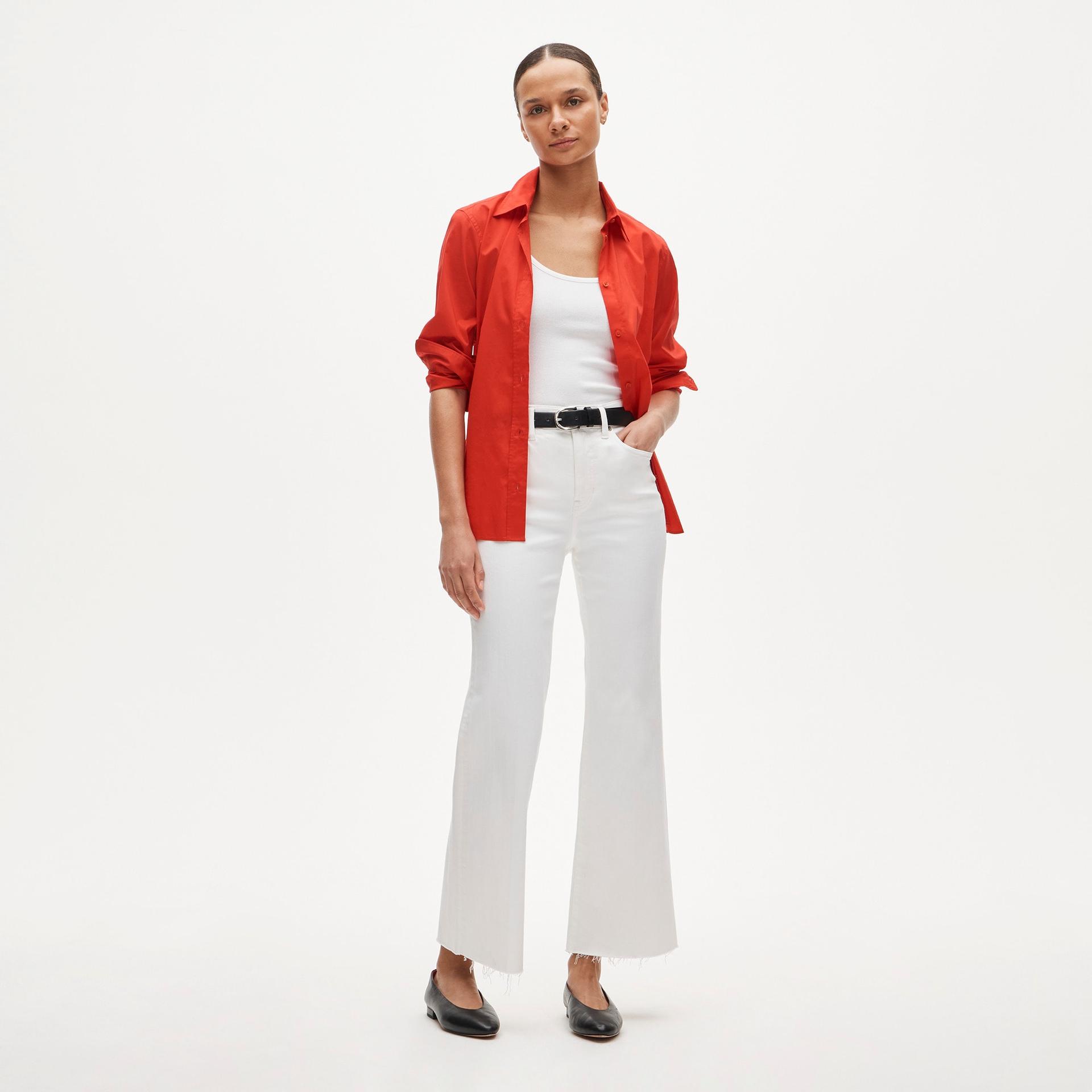 garment-dyed charley kickout cropped jean