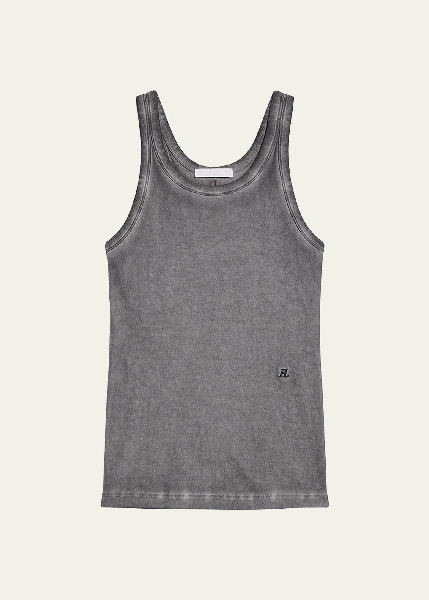 garment-dyed racerback tank top