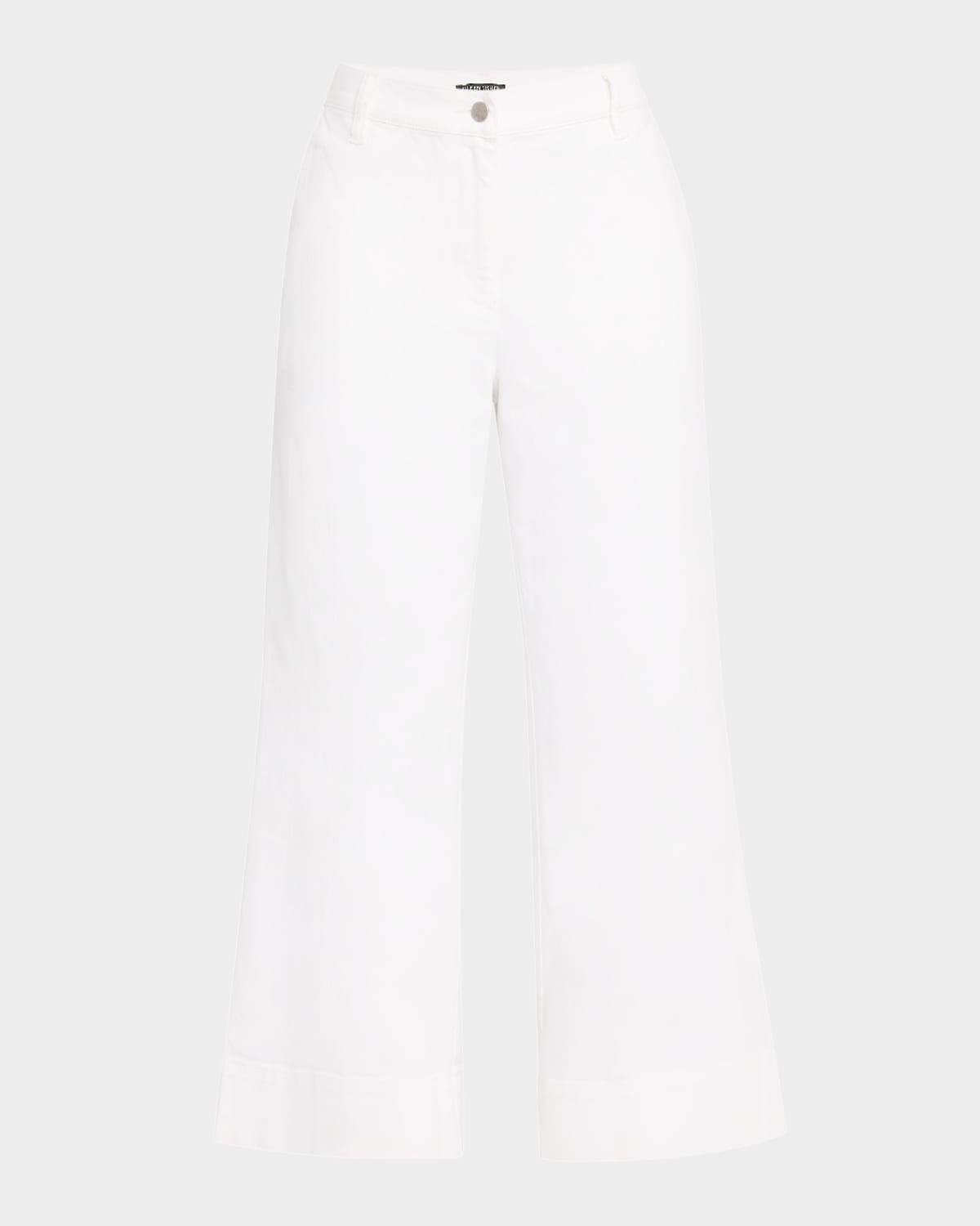 garment-dyed stretch denim crop pants