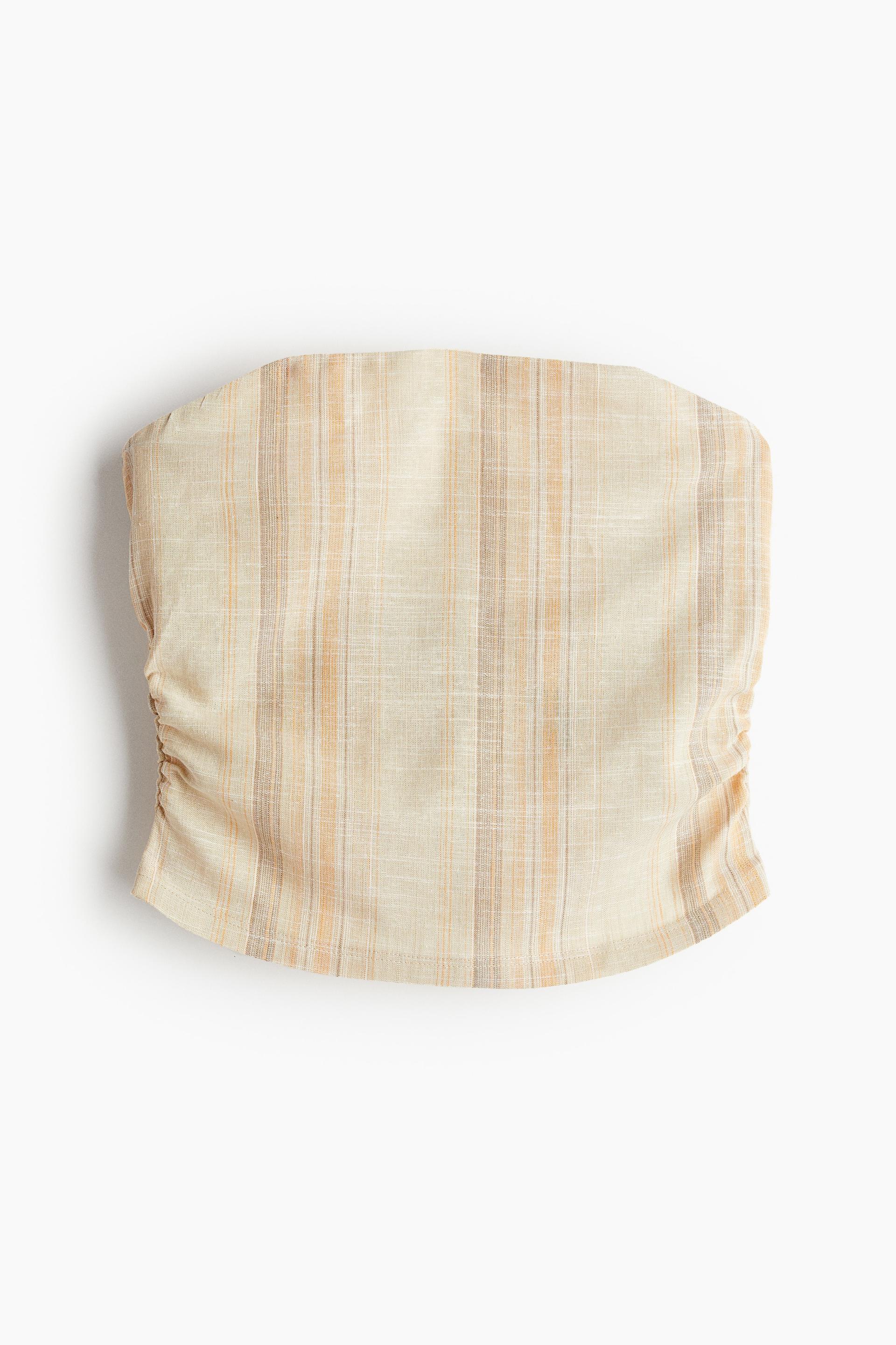 gathered corset-style top