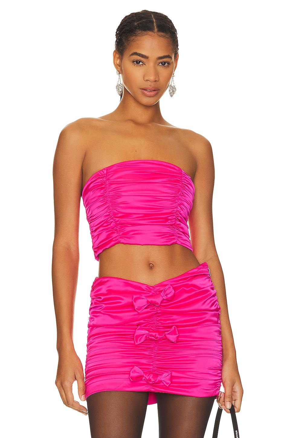 gathered crop top