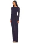 gathered jersey maxi dress