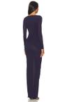 gathered jersey maxi dress