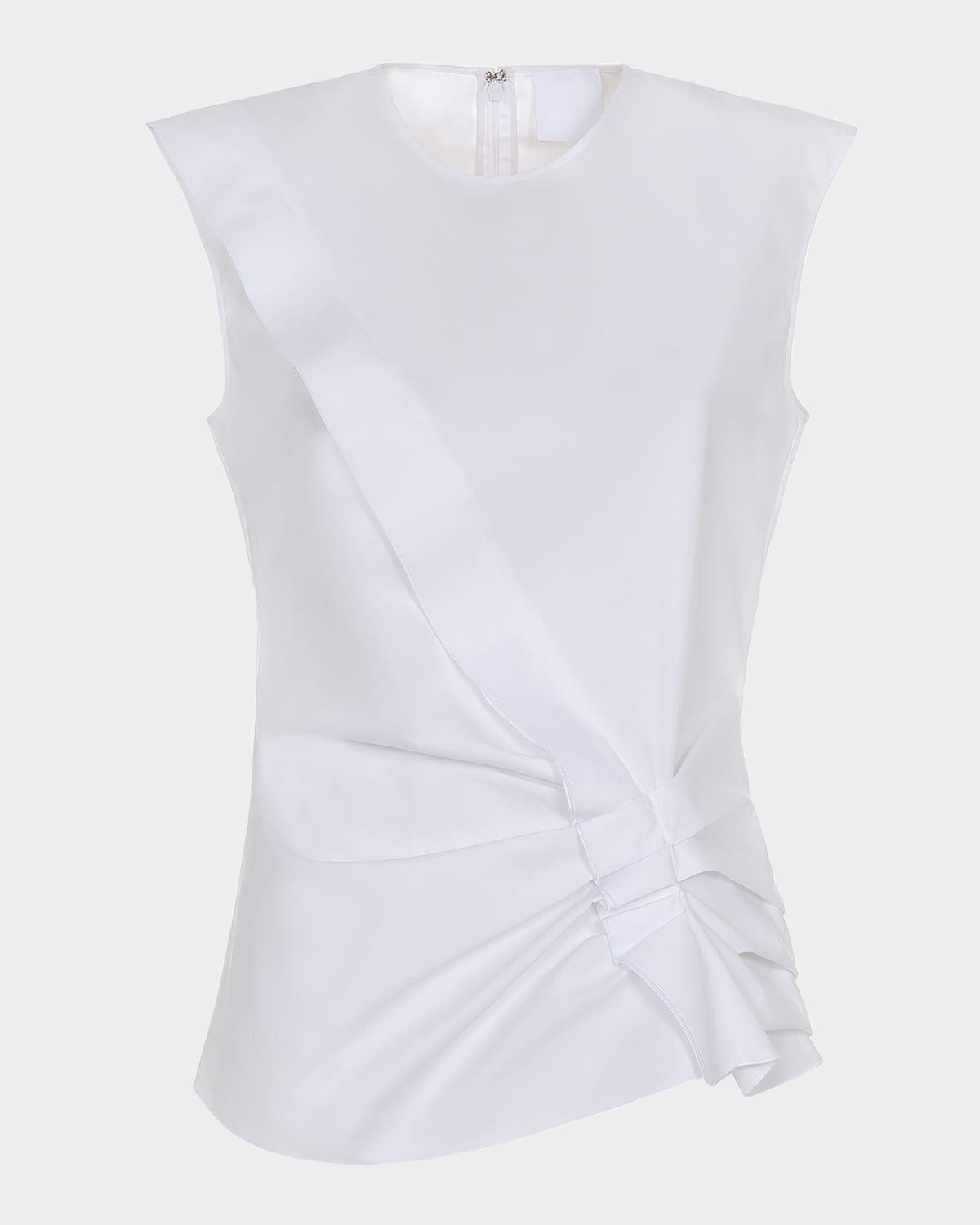 gathered ruffle cotton top