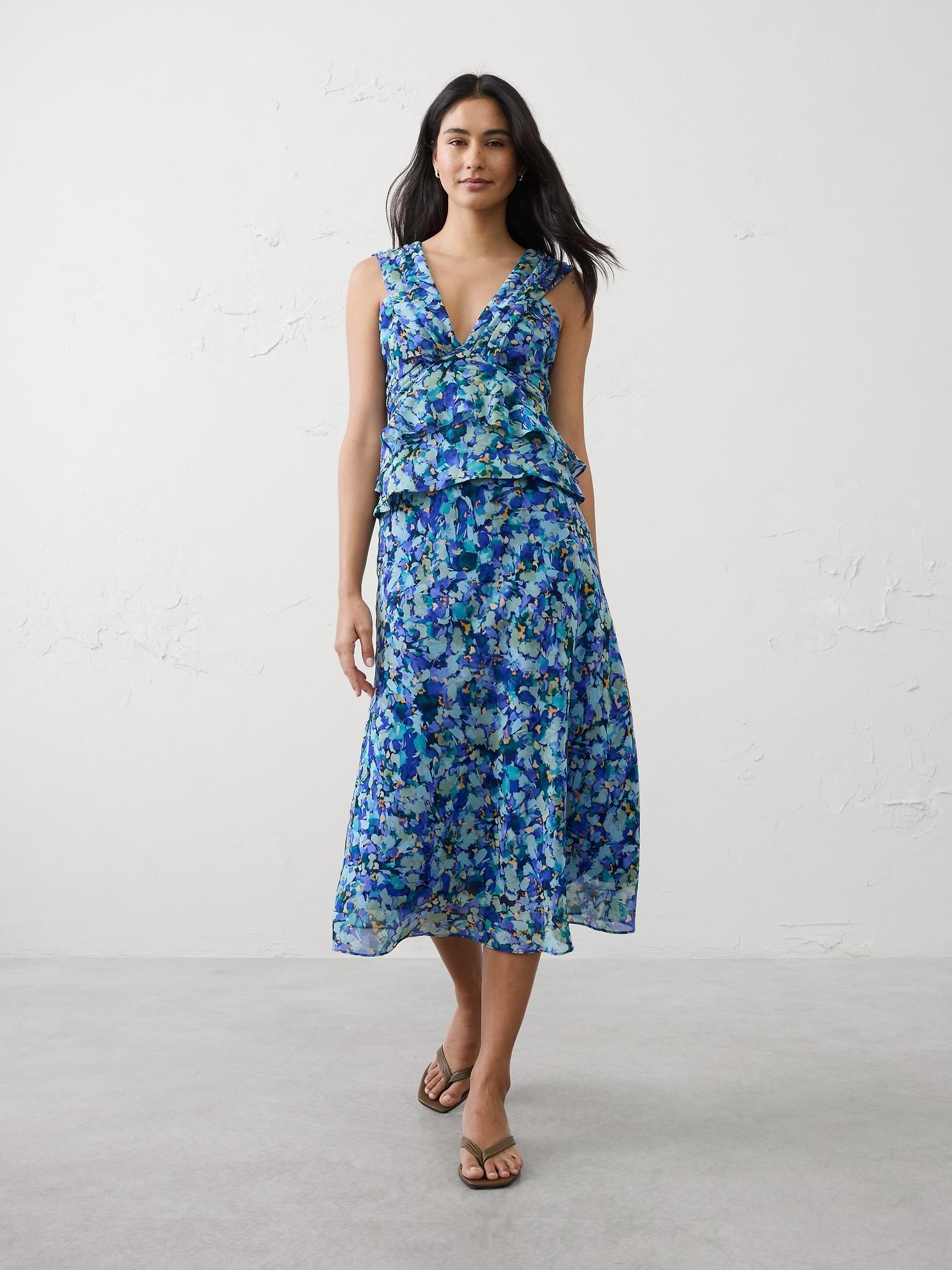 gathered ruffle cropped top