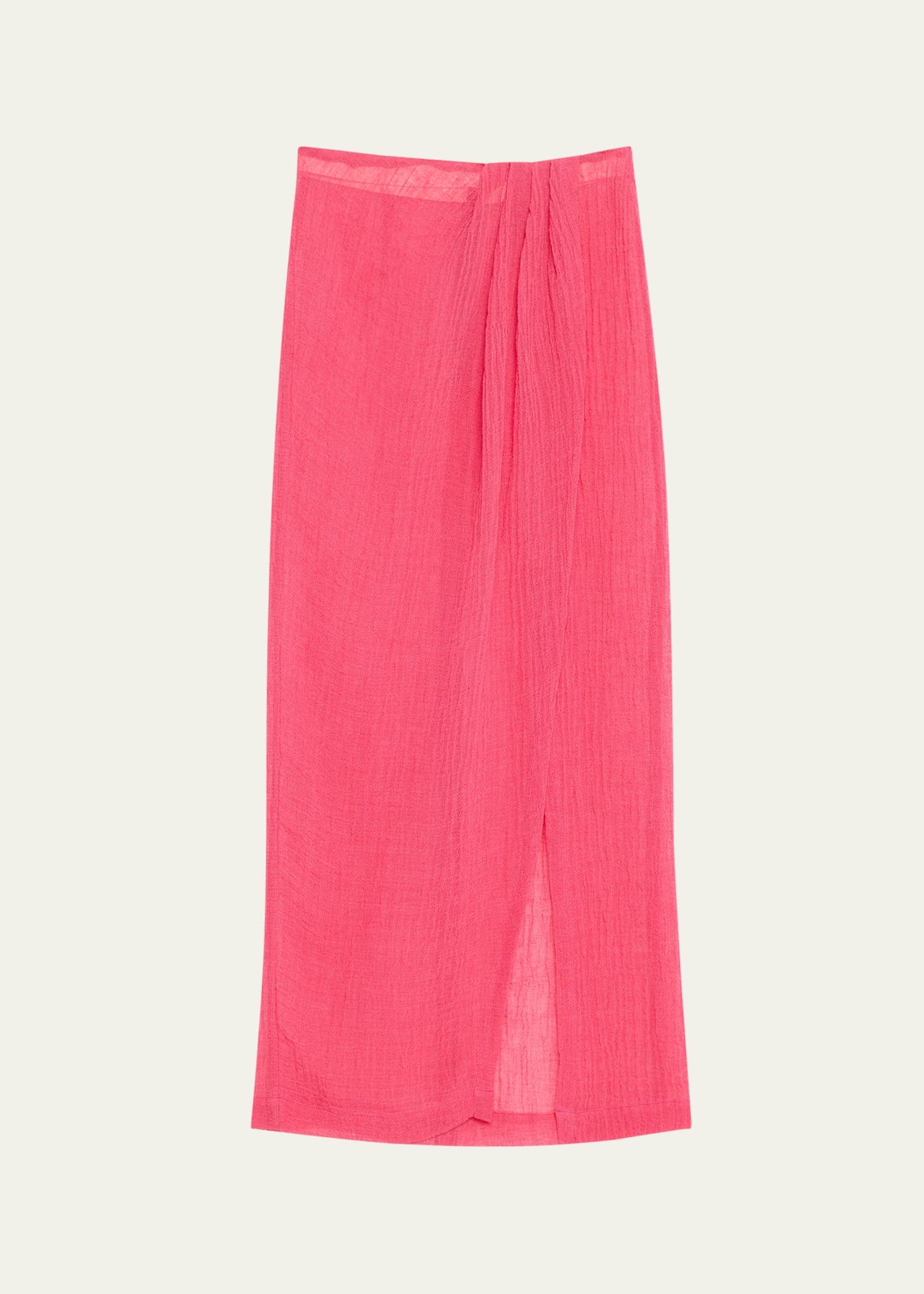gauze sarong maxi skirt