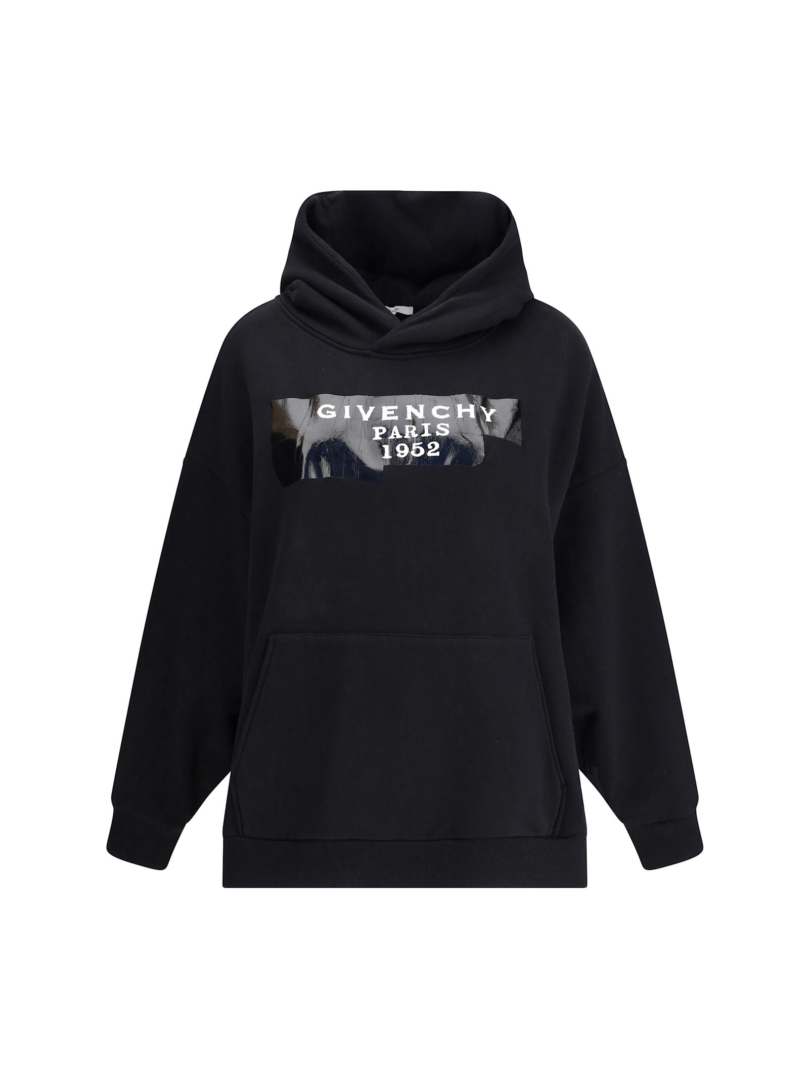 gauzy fabric hoodie with givenchy tape