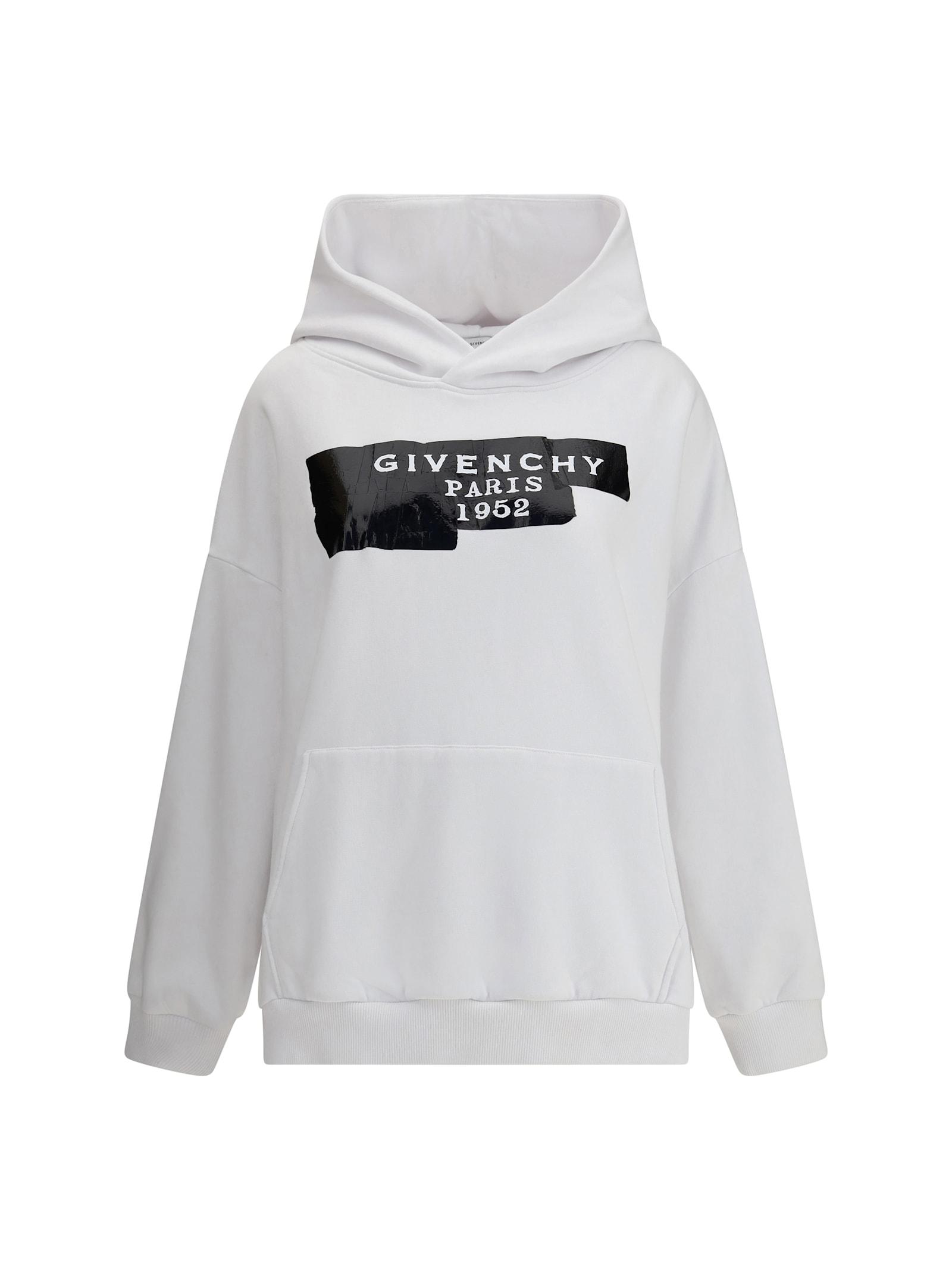 gauzy fabric hoodie with givenchy tape